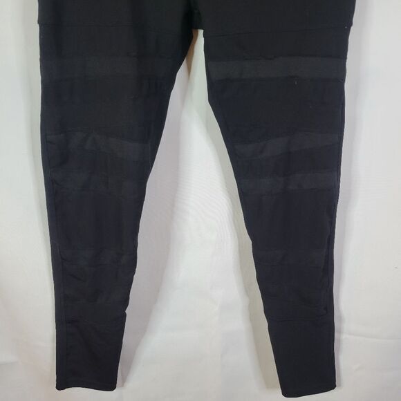 New POP Fit "Ava" Black High-Waisted Mesh Bandage Panels Leggings - Picture 13 of 14
